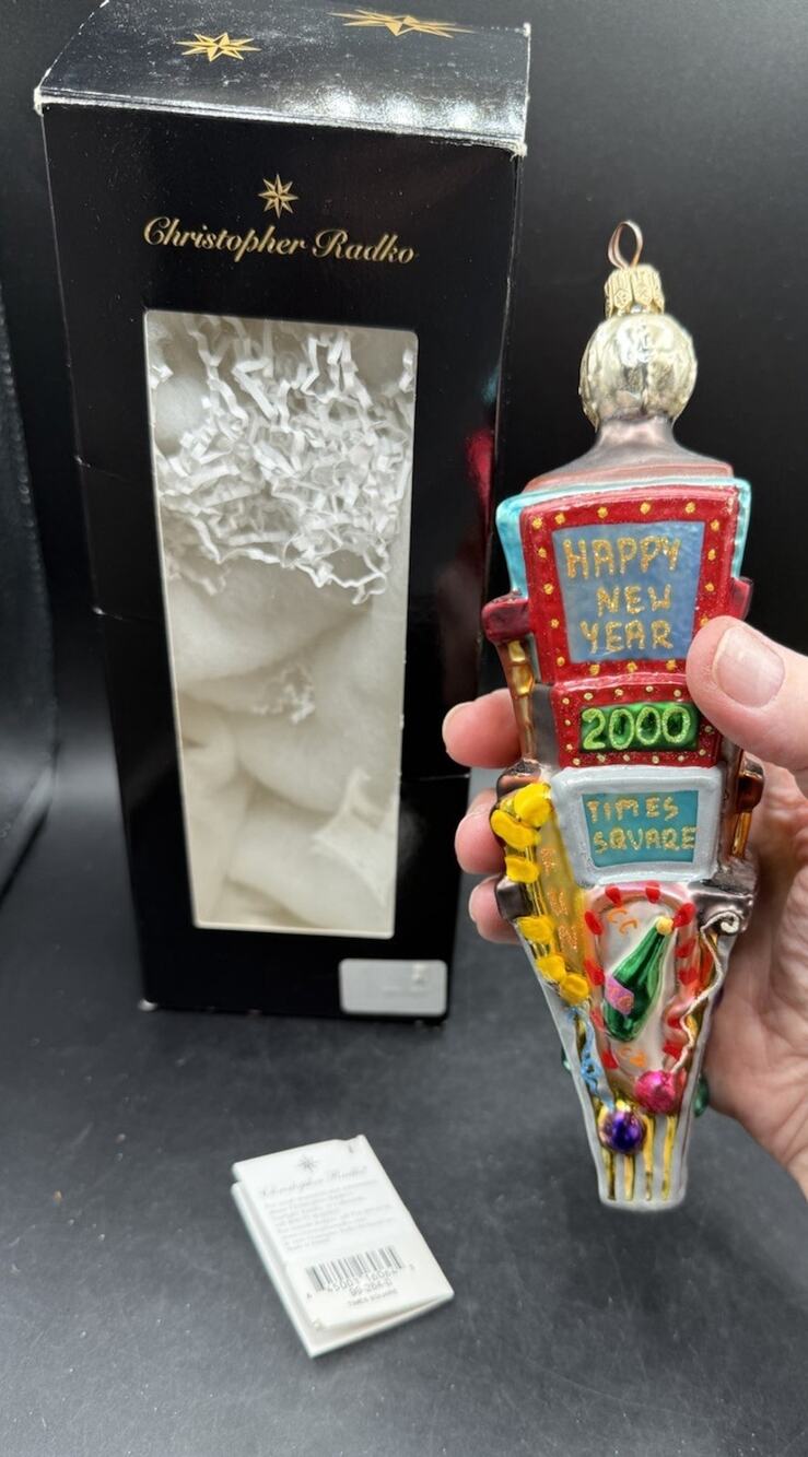 Christopher Radko 2000 Time Of Your Life Count Down Times Square Ornament Box 54